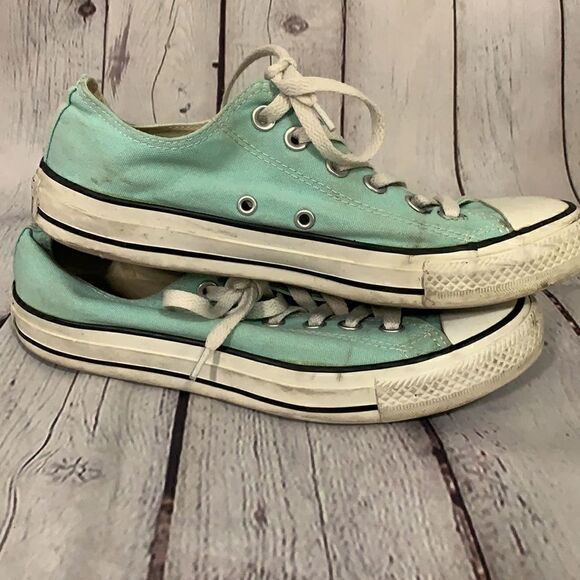 Converse Mint Green Low Tops - size 8 - Picture 2 of 5